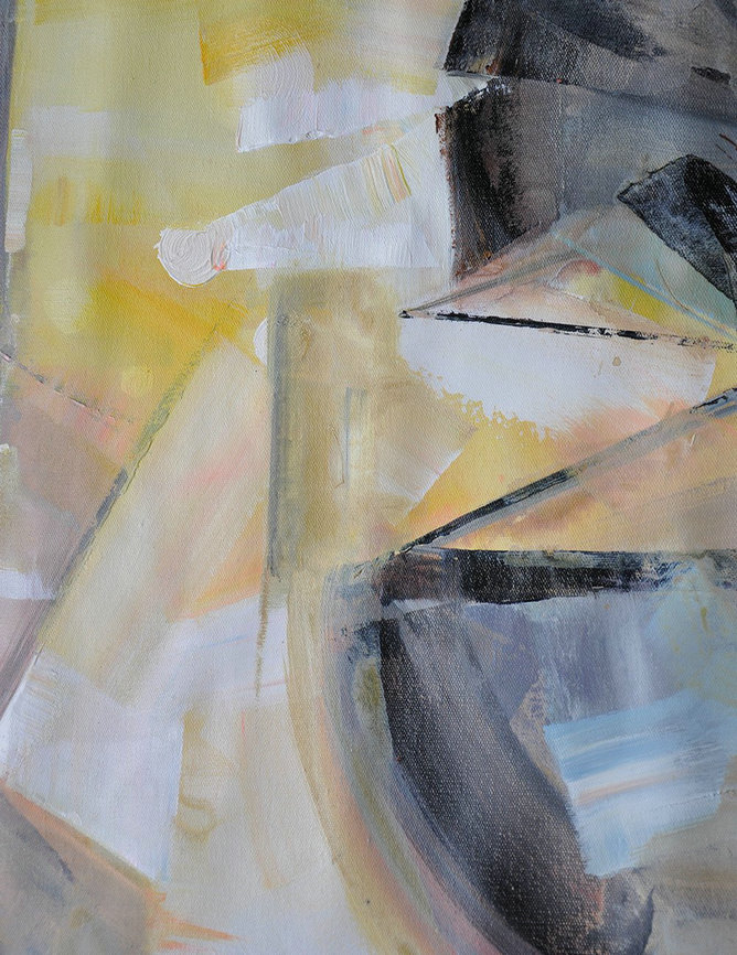 Large Abstract Art,Oversized Palette Knife Painting Contemporary Art On Canvas,Pop Art Canvas,Gray,Yellow,Blue.etc